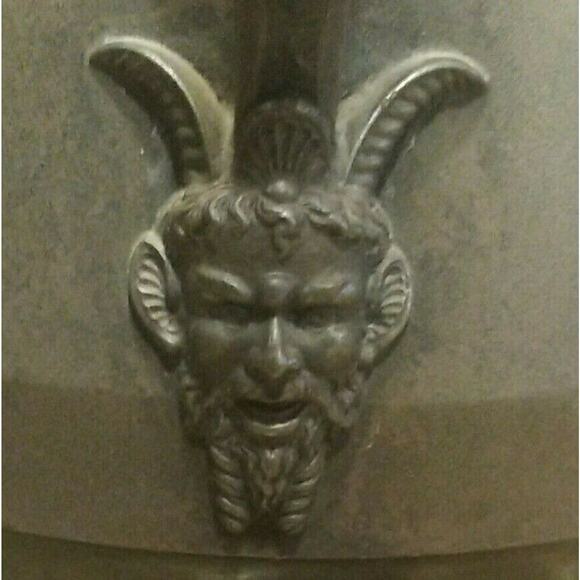 Meridian B Co Silver Plate Devil Pitcher Ceramic Liner 1868 Victorian 13.5" - Picture 1 of 9